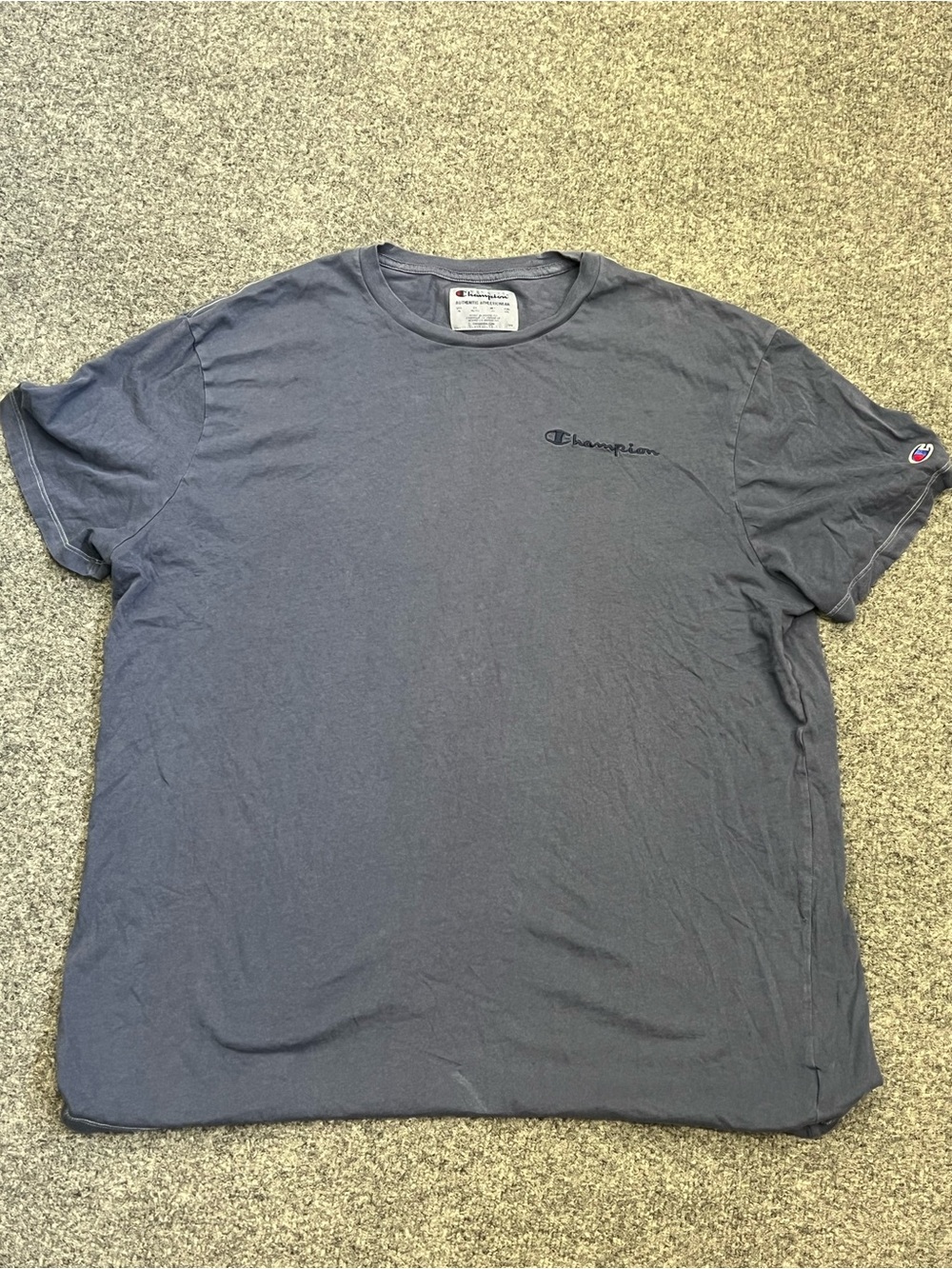 Champion Men’s Short-Sleeve Navy Logo Tee, XL